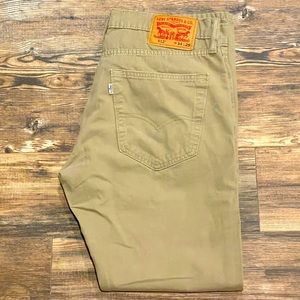 Tan khaki Levi’s  512 jeans size 34 x 29